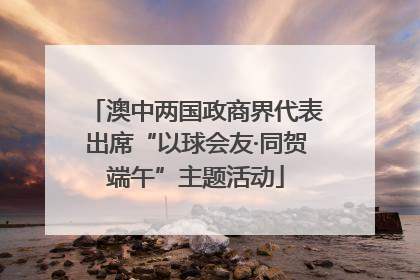 澳中两国政商界代表出席“以球会友·同贺端午”主题活动