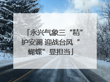 永兴气象三“精”护安澜 迎战台风“蝴蝶”显担当
