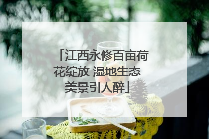 江西永修百亩荷花绽放 湿地生态美景引人醉