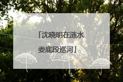 沈晓明在涟水娄底段巡河