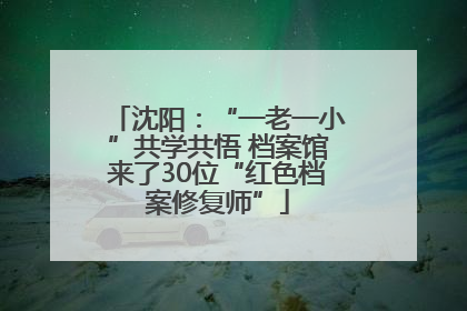 沈阳：“一老一小”共学共悟 档案馆来了30位“红色档案修复师”