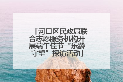 河口区民政局联合志愿服务机构开展端午佳节“乐龄守望”探访活动