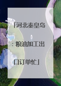 河北秦皇岛：粮油加工出口订单忙