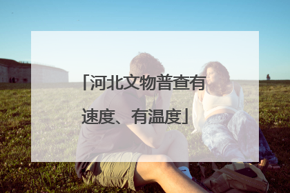 河北文物普查有速度、有温度