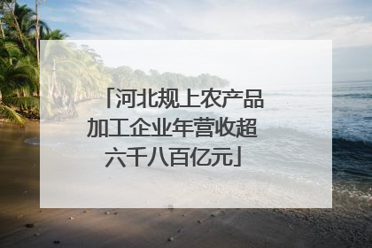 河北规上农产品加工企业年营收超六千八百亿元