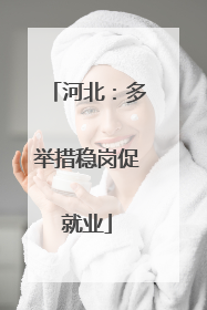 河北：多举措稳岗促就业