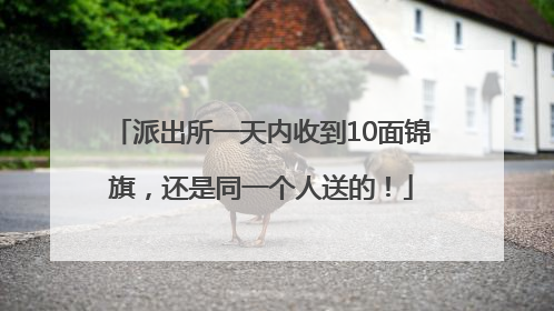 派出所一天内收到10面锦旗，还是同一个人送的！