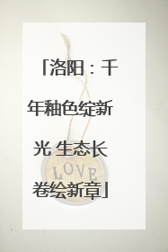 洛阳：千年釉色绽新光 生态长卷绘新章