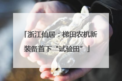 浙江仙居：梯田农机新装备首下“试验田”
