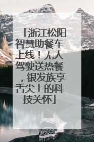 浙江松阳智慧助餐车上线！无人驾驶送热餐，银发族享舌尖上的科技关怀