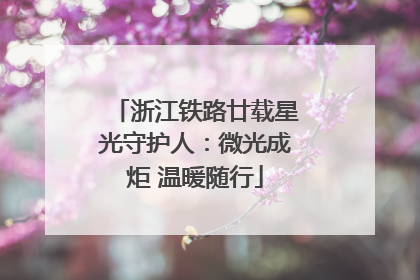 浙江铁路廿载星光守护人：微光成炬 温暖随行