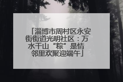 淄博市周村区永安街街道光明社区：万水千山“粽”是情 邻里欢聚迎端午