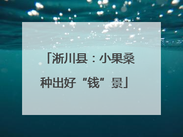 淅川县：小果桑种出好“钱”景