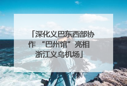 深化义巴东西部协作 “巴州馆”亮相浙江义乌机场