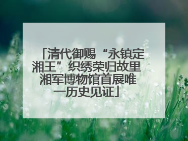 清代御赐“永镇定湘王”织绣荣归故里 湘军博物馆首展唯一历史见证