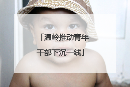 温岭推动青年干部下沉一线