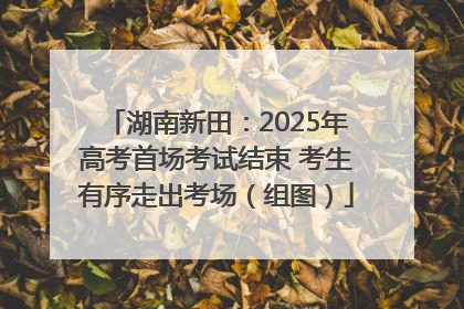 湖南新田：2025年高考首场考试结束 考生有序走出考场（组图）