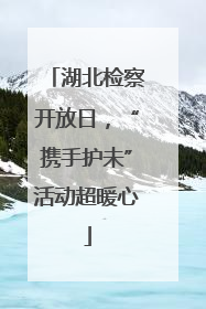 湖北检察开放日，“携手护未”活动超暖心