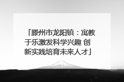 滕州市龙阳镇：寓教于乐激发科学兴趣 创新实践培育未来人才
