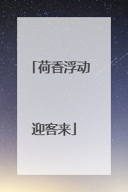 荷香浮动迎客来