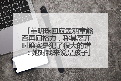 董明珠回应孟羽童能否再回格力，称其离开时确实是犯了很大的错：她对我来说是孩子