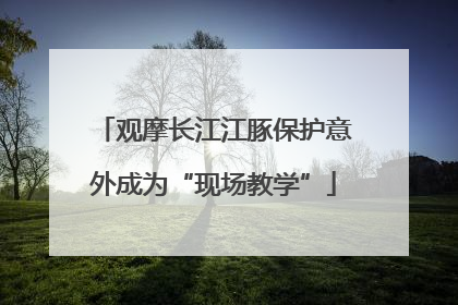 观摩长江江豚保护意外成为“现场教学”