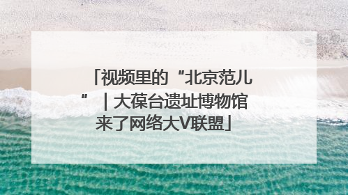 视频里的“北京范儿”｜大葆台遗址博物馆来了网络大V联盟