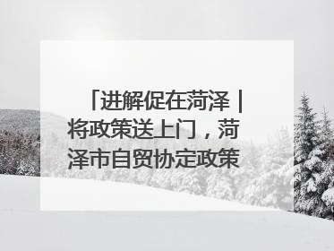 进解促在菏泽｜将政策送上门，菏泽市自贸协定政策专题宣讲会召开