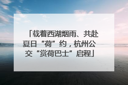 载着西湖烟雨、共赴夏日“荷”约，杭州公交“赏荷巴士”启程