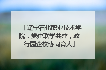 辽宁石化职业技术学院：党建联学共建，政行园企校协同育人