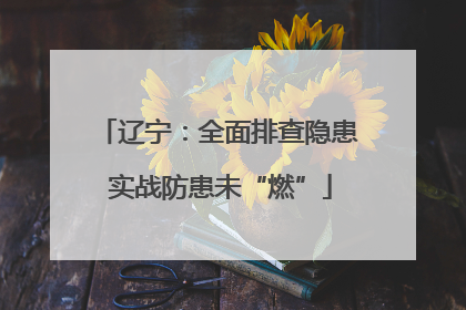 辽宁：全面排查隐患 实战防患未“燃”