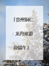 贵州铜仁：龙舟巡游迎端午