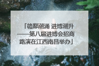 赣鄱潮涌 进博潮升——第八届进博会招商路演在江西南昌举办