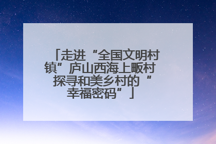 走进“全国文明村镇”庐山西海上畈村 探寻和美乡村的“幸福密码”
