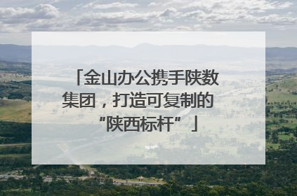金山办公携手陕数集团，打造可复制的“陕西标杆”
