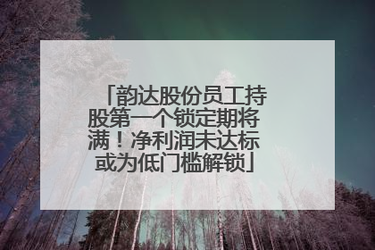 韵达股份员工持股第一个锁定期将满！净利润未达标或为低门槛解锁