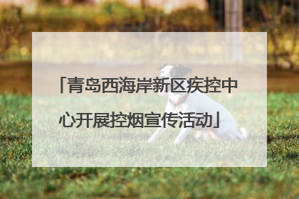 青岛西海岸新区疾控中心开展控烟宣传活动