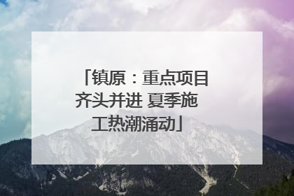 镇原：重点项目齐头并进 夏季施工热潮涌动