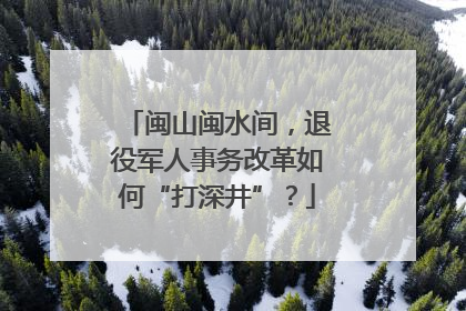 闽山闽水间，退役军人事务改革如何“打深井”？