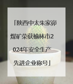 陕西中太朱家峁煤矿荣获榆林市2024年安全生产先进企业称号