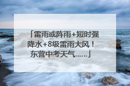 雷雨或阵雨+短时强降水+8级雷雨大风！东营中考天气……