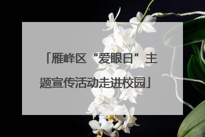 雁峰区“爱眼日”主题宣传活动走进校园
