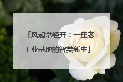 风起常经开：一座老工业基地的智美新生