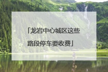 龙岩中心城区这些路段停车要收费