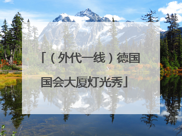（外代一线）德国国会大厦灯光秀