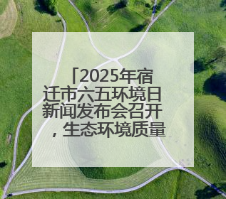 2025年宿迁市六五环境日新闻发布会召开，生态环境质量与营商环境双优化