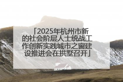 2025年杭州市新的社会阶层人士统战工作创新实践城市之窗建设推进会在拱墅召开