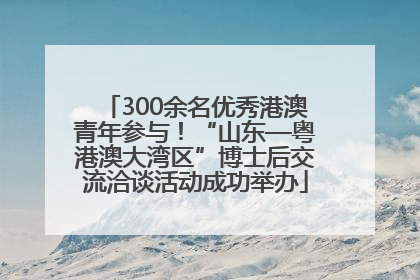 300余名优秀港澳青年参与！“山东—粤港澳大湾区”博士后交流洽谈活动成功举办