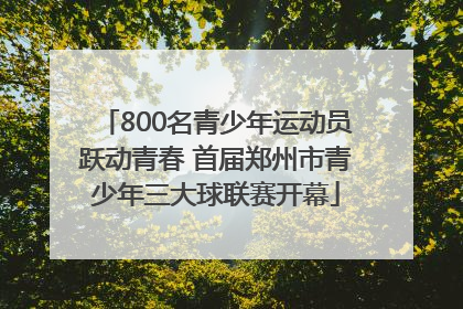 800名青少年运动员跃动青春 首届郑州市青少年三大球联赛开幕