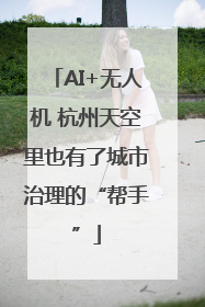 AI+无人机 杭州天空里也有了城市治理的“帮手”